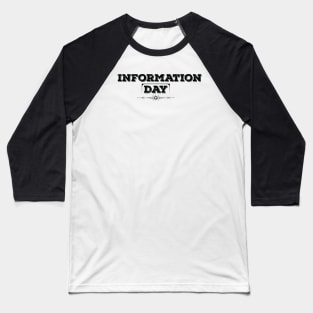 National Freedom of Information Day Black Baseball T-Shirt